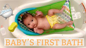 Our nightly baby bath routine! Newborn Baby S First Bath At Home Youtube