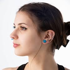 Threadless Synthetic Opal Ball Ends Horseshoe Circular Barbell