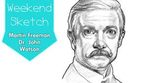 Martin Freeman as Dr. John Watson from Sherlock Sketch