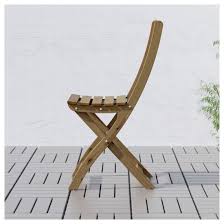Askholmen Chair Outdoor Gray Brown Foldable Gray Brown Stained Light Brown Light Brown Stained Ikea In 2020 Wooden Outdoor Furniture Wooden Armchair Folding Garden Chairs
