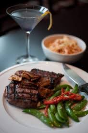 A Delmonico Steak With Sugar Snap Peas Is Served With Pasta With Tomato Cream Sauce At Matteos Restaurant Along Butler Str Food Tomato Cream Sauce Pasta Foodie