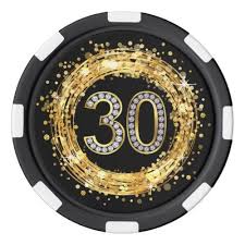 Diamond Number 30 Glitter Bling Confetti Gold Poker Chips Set Zazzle Com Poker Chips Set Poker Chips Custom Poker Chips