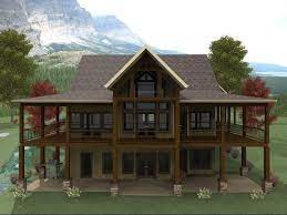3 Bedroom Open Floor Plan With Wraparound Porch And Basement Basement House Plans Lakefront House Plans House With Porch