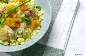 Maybe you would like to learn more about one of these? Gesunder Hausgemachter Couscous Salat Mit Huhn Mango Und Chili Foto Vorratig Crushpixel