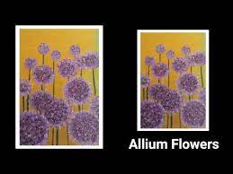 Allium Flowers Acrylic Painting Easy And Quick Allium Flowers Youtube Allium Flowers Floral Painting Crocus Flower