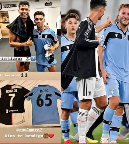 ️ Raúl Moro (2021) tentang Cristiano Ronaldo: > “Setelah pertandingan  melawan Juventus, saya meminta kaus Cristiano. Dia menyuruh saya menunggu  di terowongan sementara dia menyelesaikan wawancara TV.” Raúl Moro menunggu  hampir 10