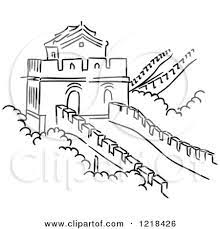 Great Wall Of China Easy Drawing Sketch Template | Wall Drawing, Easy  Drawings, Great Wall Of China