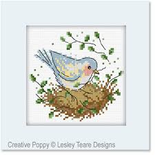Gentle color palette and perfect christmas bird cross stitch pattern pdf instant download modern wreath floral flower winter holiday. Lesley Teare Designs Nesting Time Cross Stitch Pattern