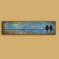 Love Birds On A Wire Painting 56 Ideas For Painting Bird Easy Painting Driftwood Art Pallet Painting Wood Art