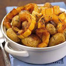 This christmas prime rib dinner menu is always very special treat to serve your family on christmas day. Roasted Squash With Potatoes Garlic Wegmans Roasted Squash Squash Recipes Recipes