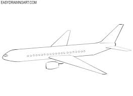 How To Draw An Airplane Easy Drawing Art In 2020 Simple Airplane Drawing Drawing Tutorial Easy Airplane Drawing