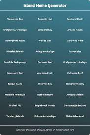 Island Name Generator 1000s Of Random Island Names