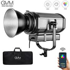 Gvm Rgb 150s Cob Rgb Full Color Led Video Light Cri 95 Tlci 95 Bi Color 2000k 5600k Dimmable For Photography Video Studio Dslr Leather Bag