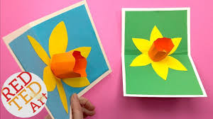 Choose from hundreds of templates, add photos and your own message. 3d Pop Up Daffodil Card Red Ted Art Make Crafting With Kids Easy Fun