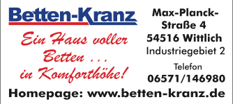 Ebay wir verkaufen zwei fast neue komfortschaum matratzen „die matratze von concord mit dem maßen 90. Matratzenfachgeschaft In Wittlich In Das Ortliche