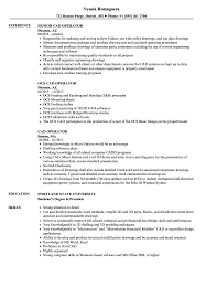 Their drafts are used either for buildings or product manufacturing processes. Cad Operator Resume Samples Velvet Jobs