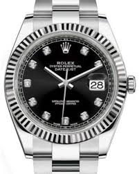 Rolex datejust ss and 18k yellow gold mop diamond dial sapphire. Black Diamond Set Dial Rolex Datejust 41 Watches On Sale