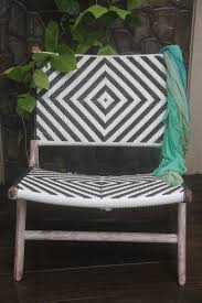 Black And White Rattan And Teak Lay Back Chair By Tuttiabode Rattan Outdoor Furniture Outdoor Furniture Chairs Hand Crafted Furniture