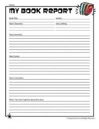 Book Report Forms Classroom Jr Middle School Books High School Books Book Report Templates