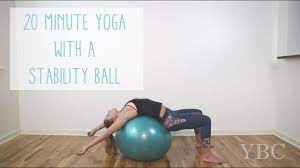 Hold for 15 seconds and repeat on the other side. 20 Minute Yoga With A Stability Ball Youtube