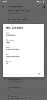 The first one is as shown above, and the second one is by checking the number on your sim card. Google Pixel Phones Dual Standby Dual Sim View Sim Imei Sim Slot 2 Verizon