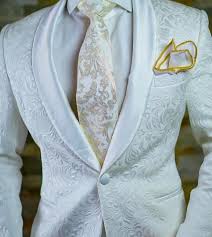 Black And Gold Paisley Vest Custom Jacquard White Floral Paisley Tuxedo Jacket With Satin Lapel White Tuxedo Wedding Custom Tuxedo Men S Tuxedo Wedding