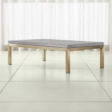 46w x 25d x 16h. Parsons Concrete Top Brass Base 60x36 Large Rectangular Coffee Table Crate And Barrel Uae