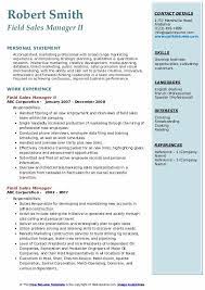 Everything that goes into creating a perfect sales/field sales manager resume can take hours, days, even weeks. Field Sales Manager Resume Samples Qwikresume