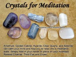 Recommended Crystals Amethyst Golden Calcite Kyanite Clear Quartz And Selenite Additional Crystal Recomm Meditation Crystals Stones And Crystals Crystals