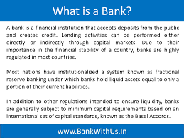 Regions offers a full spectrum of banking services. What Is A Bank Bank With Us