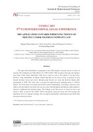 When corporations deemed to be related to each other. Pdf The Application Towards Improving Notice Of Meeting Under Nigerian Company Law