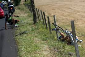 Cyclist tomasz marczynski shows off gruesome legs as training. Tour De France Crash Is The Latest Caused By Fans Or Vehicles The New York Times
