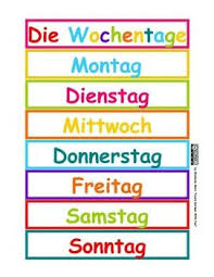 German Days Of The Week Die Wochentage Auf Deutsch Learn German German Language Learning English Writing Skills