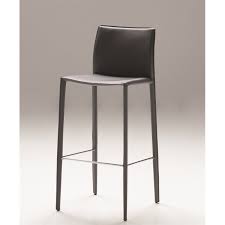 Mobital Zak 26 Leather Bar Stool In Gray Set Of 2 Bar Stools Counter Stools Tall Bar Stools