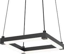 Suspend this simple pendant lamp over a dining table, reading chaise or entryway for a smart update to your lighting style. Sonneman 2785 25 Stix Square Contemporary Satin Black Led Pendant Lamp Son 2785 25