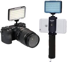 Amazon Com Commlite Cm L50 Led Camera Video Light 50 Led 5700 6000k Dimmable Mini Panel Light For Smartphones And Cameras Fit For Canon Sony Nikon Iphone Samsung Huawei And More Camera