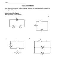 Circuits worksheet drawing circuit diagrams electrical worksheets series parallel high coloring pages ohms law equivalent resistance answers diagram. Circuit Drawing Practice Worksheet By The Science Fair Tpt
