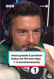 Ariana Grande and Jonathan Bailey Enjoy Fish and Chips