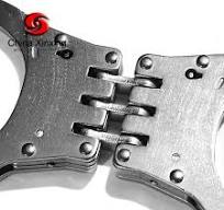 China Xinxing OEM & ODM Police Equipment Carbon Steel Security Black Metal  Handcuff
