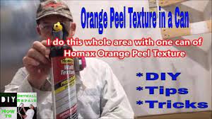 How To Match Orange Peel Texture Using A Can Of Homax Orange Peel Texture On A Drywall Repair Youtube
