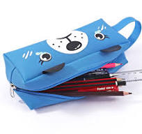 Foska Lovely Silica Gel Large Capacity Dual Sections Cute Zipper Pencil Bag  Case For Office Students