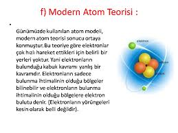 Modern Atom Teorisi Atomun Yapisi Atom Alti Tanecikler Ve Atom Teorileri 2019 2020