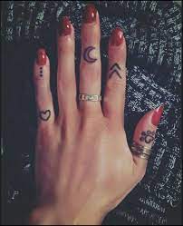 Self Done Indian Ink And Needle Finger Tattoos Dots Heart Crescent Moon Arrows Dog Paw Dot Finger Tattoo Finger Tattoos Dots Finger Tattoo