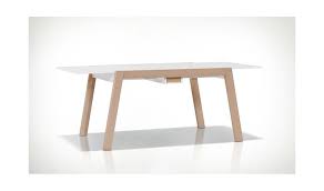 Les tables à manger peints. Table A Manger Extensible Scandinave Blanc Et Bois Spot Vox