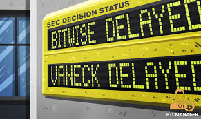 The sec usually takes 45 days from when an utility is filed to render a call on whether or not. Sec Delays Decision On Bitwise And Vaneck Solidx Bitcoin Etf Application Btcmanager