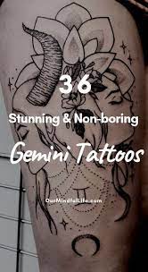 63 Stunning And Non Boring Gemini Tattoos Our Mindful Life Gemini Tattoo Gemini Tattoo Designs Gemini Zodiac Tattoos