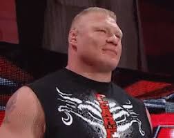 Image result for brock smiles at undertaker