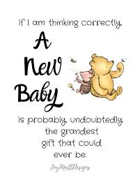 When signing your card, it's fine to mention your gift or the party—and it's good to keep in mind that your card may be read aloud or passed around. Classic Winnie The Pooh Quote Nursery New Baby Baby Shower Etsy New Baby Products Baby Shower Card Sayings Winnie The Pooh