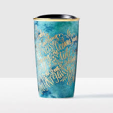 Siren Song Double Wall Traveler The Words Flow Across This Brilliant Blend Of Art And Poetry Mugs Starbucks Mugs Ceramic Tumbler