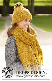 Pom poms add cheer and whimsy to every project. Hello Autumn Drops 204 2 Free Knitting Patterns By Drops Design